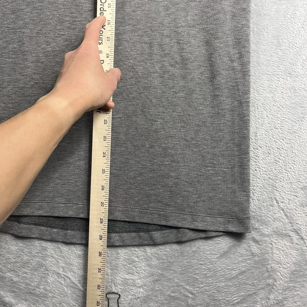 Lululemon Evolution Polo Golf‎ Shirt Mens Large Gray Performance Short Sleeve